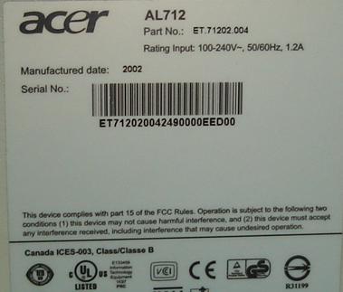 acer al712 monitor