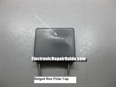 bulging non polarity capacitor