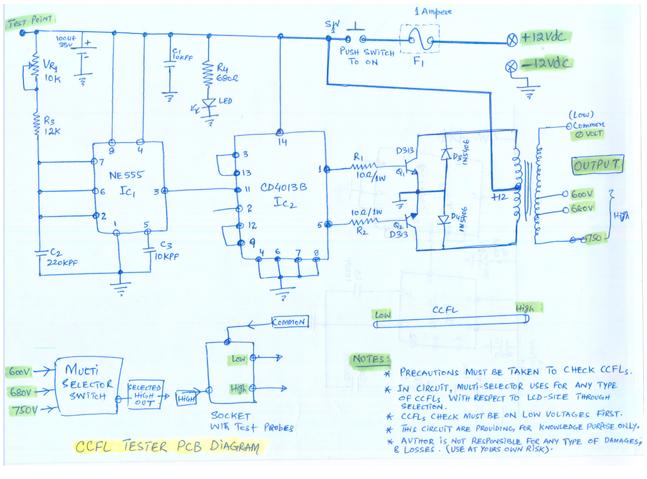 ccfl tester schematic ccfl tester schematic