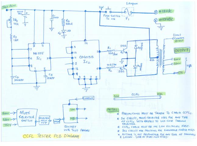 ccfl tester schematic