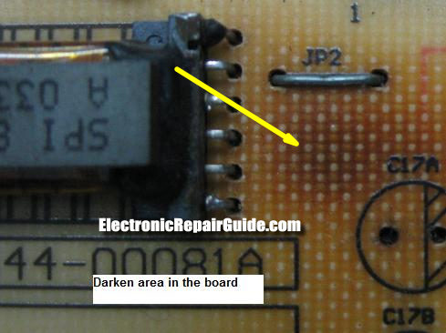 darken area in circuit board