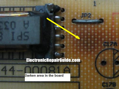 darken area in circuit board darken area in circuit board