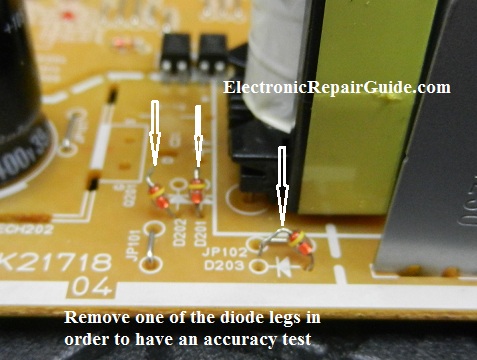 testing diode off board