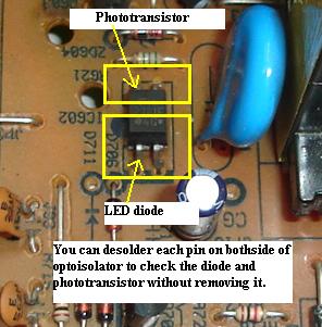 test phototransistor