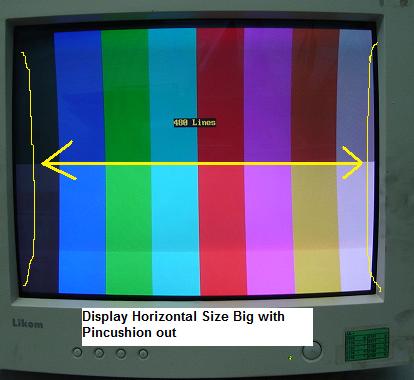 monitor display too big