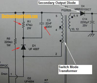 resistor capacitor diode clamp network