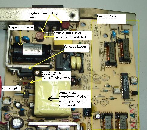 repair samsung 153v lcd monitor