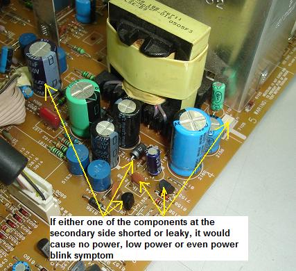 monitor power supply faulty