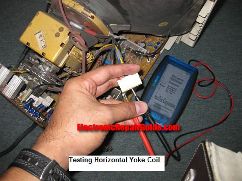 check horizontal yoke coil check horizontal yoke coil