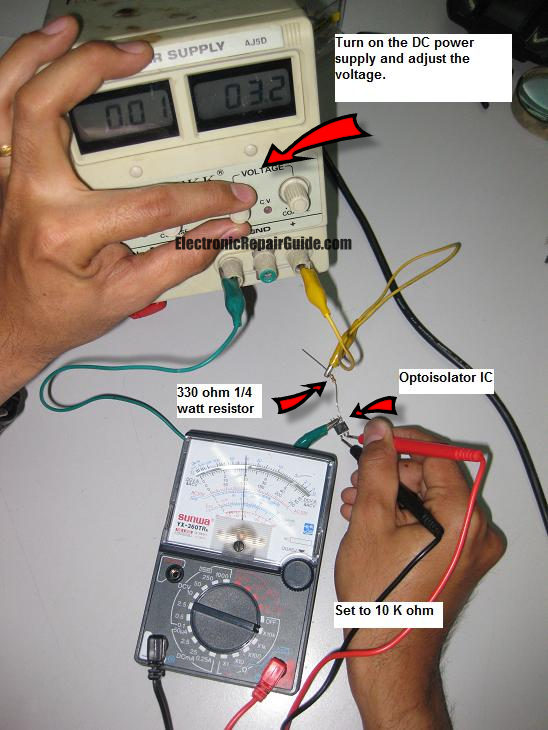 how to test optoisolator ic