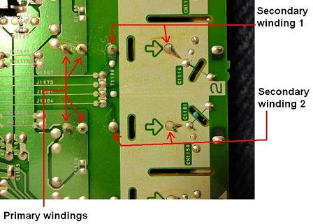 lcd tv primary winding