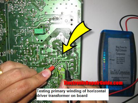 testing horizontal driver transformer